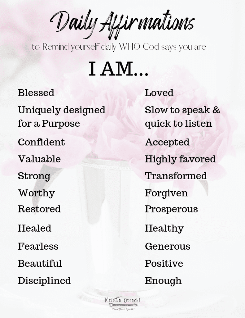 purpose driven morning affirmations